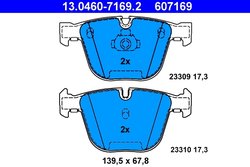 SET PLACUTE FRANA ATE 13.0460-7169.2 - Compatibil cu BMW