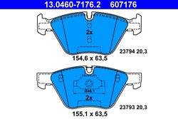 Set placute frana ATE 13.0460-7176.2