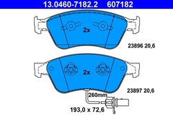 Set placute frana ATE 13.0460-7182.2