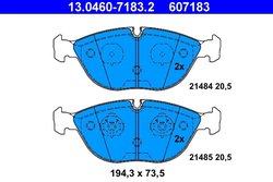 Set placute frana ATE 13.0460-7183.2