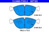SET PLACUTE FRANA ATE 13.0460-7183.2 - Compatibil cu AUDI, BENTLEY, BMW, CHRYSLER, MERCEDES-BENZ, ROLLS-ROYCE, VW