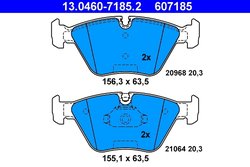 Set placute frana ATE 13.0460-7185.2