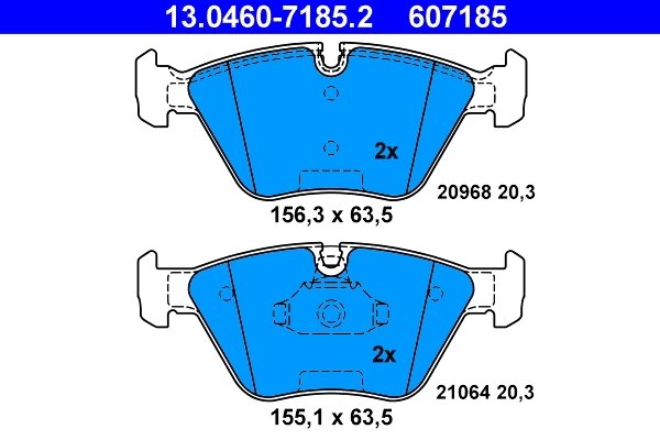 Set placute frana ATE 13.0460-7185.2