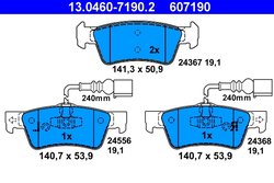 Set placute frana ATE 13.0460-7190.2
