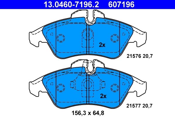 Set placute frana ATE 13.0460-7196.2