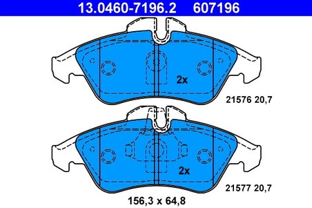 Set placute frana ATE 13.0460-7196.2