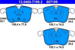 Set placute frana ATE 13.0460-7199.2