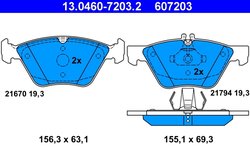Set placute frana ATE 13.0460-7203.2