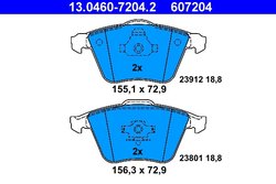 Set placute frana ATE 13.0460-7204.2