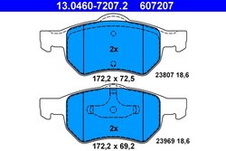 Set placute frana ATE 13.0460-7207.2