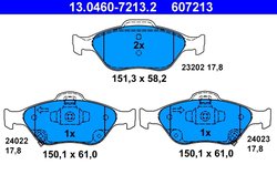 Set placute frana ATE 13.0460-7213.2