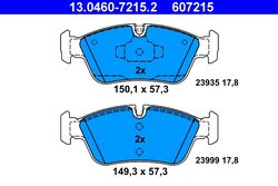 Set placute frana ATE 13.0460-7215.2