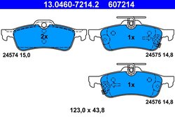 Set placute frana ATE 13.0460-7214.2