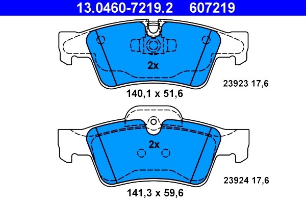 Set placute frana ATE 13.0460-7219.2
