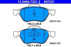 Set placute frana ATE 13.0460-7221.2