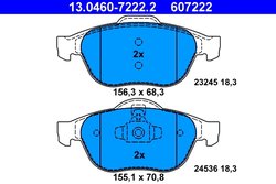 Set placute frana ATE 13.0460-7222.2