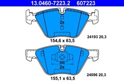 SET PLACUTE FRANA ATE 13.0460-7223.2 - Compatibil cu BMW