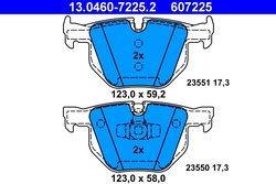 SET PLACUTE FRANA ATE 13.0460-7225.2 - Compatibil cu BMW
