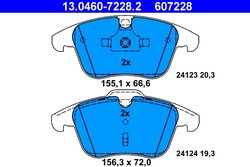 Set placute frana ATE 13.0460-7228.2