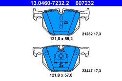 Set placute frana ATE 13.0460-7232.2