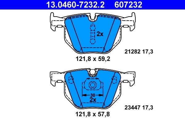 SET PLACUTE FRANA ATE 13.0460-7232.2 - Compatibil cu BMW
