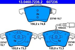 SET PLACUTE FRANA ATE 13.0460-7236.2 - Compatibil cu VW