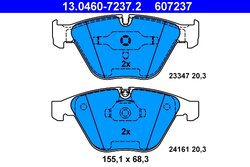 SET PLACUTE FRANA ATE 13.0460-7237.2 - Compatibil cu BMW