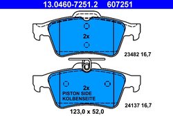 Set placute frana ATE 13.0460-7251.2