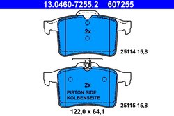 Set placute frana ATE 13.0460-7255.2