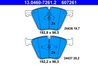SET PLACUTE FRANA ATE 13.0460-7261.2 - Compatibil cu BMW