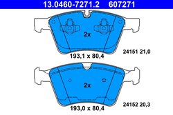 SET PLACUTE FRANA ATE 13.0460-7271.2 - Compatibil cu MERCEDES-BENZ