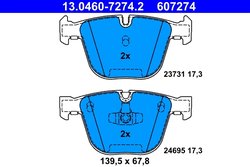 Set placute frana ATE 13.0460-7274.2