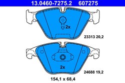 Set placute frana ATE 13.0460-7275.2