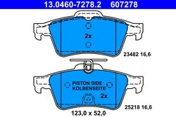 Set placute frana ATE 13.0460-7278.2
