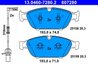 SET PLACUTE FRANA ATE 13.0460-7280.2 - Compatibil cu AUDI