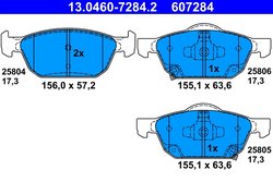SET PLACUTE FRANA ATE 13.0460-7284.2 - Compatibil cu HONDA