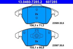 Set placute frana ATE 13.0460-7285.2