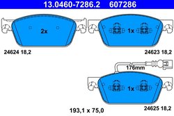 SET PLACUTE FRANA ATE 13.0460-7286.2 - Compatibil cu VW