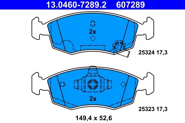 Set placute frana ATE 13.0460-7289.2