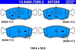 Set placute frana ATE 13.0460-7289.2