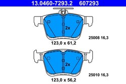 Set placute frana ATE 13.0460-7293.2