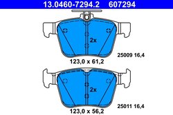 Set placute frana ATE 13.0460-7294.2
