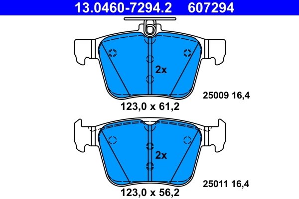 Set placute frana ATE 13.0460-7294.2