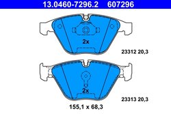Set placute frana ATE 13.0460-7296.2