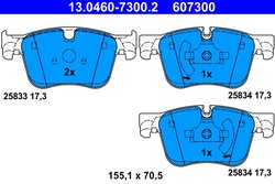 SET PLACUTE FRANA ATE 13.0460-7300.2 - Compatibil cu CITROEN, PEUGEOT