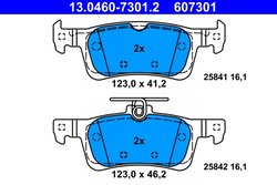Set placute frana ATE 13.0460-7301.2