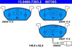 Set placute frana ATE 13.0460-7303.2