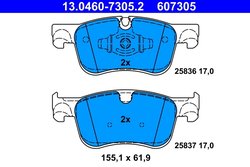 Set placute frana ATE 13.0460-7305.2