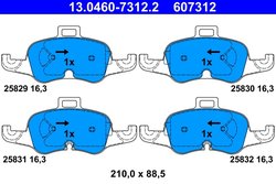 Set placute frana ATE 13.0460-7312.2
