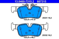 Set placute frana ATE 13.0460-7315.2